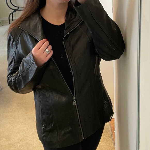 Marc New York  Leather Jacket Black L - Picture 3 of 11